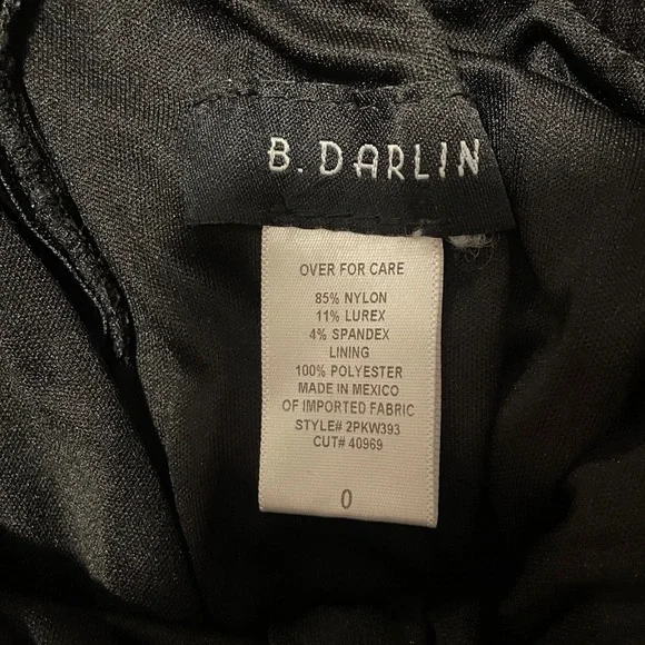 B Darlin Black Sparkle Dress - Picture 2 of 5